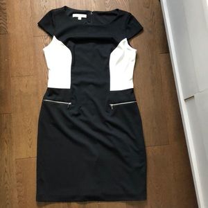 Women’s black and white shirt dress